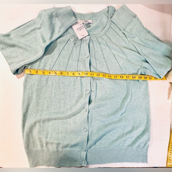Croft & Barrow Women’s Turquoise Long Sleeve Cardigan Lightweight Size PXL NWT - Picture 5 of 10